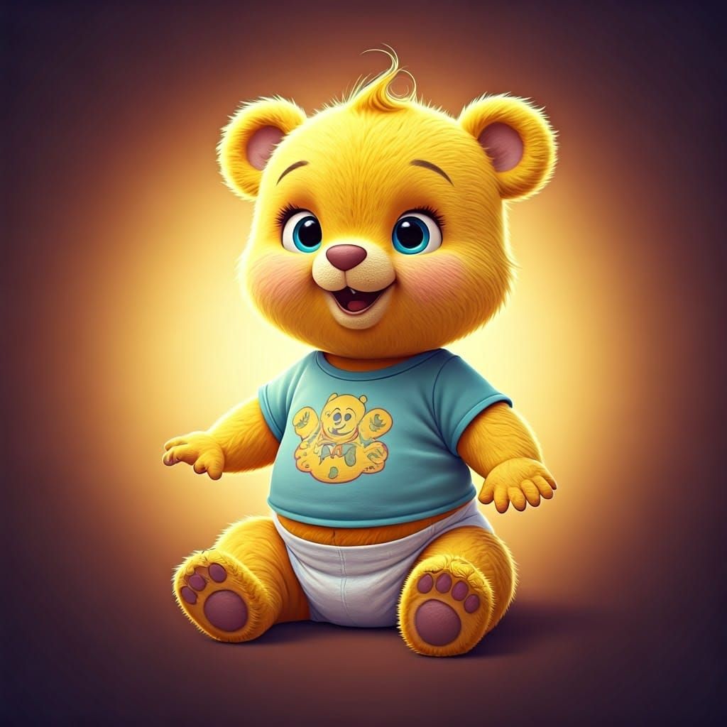 Vibrant Yellow Teddy Bear Embarks on Joyful Adventures