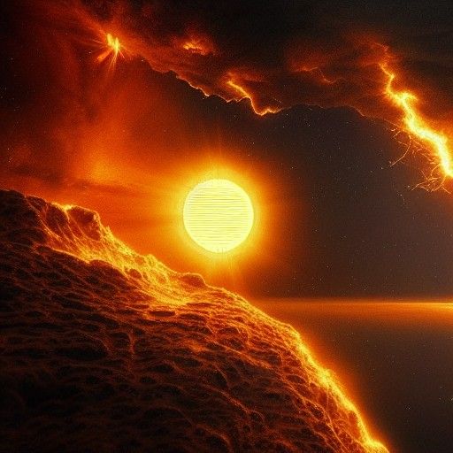 Exploding Sun: Holographic Cosmic Illustration