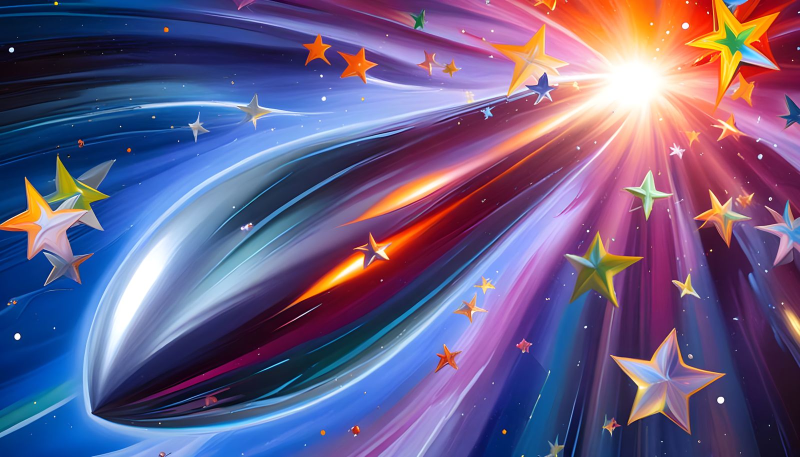 Sleek, Miraculous, Antipasto Oil Painting of a Blazing, Inte...