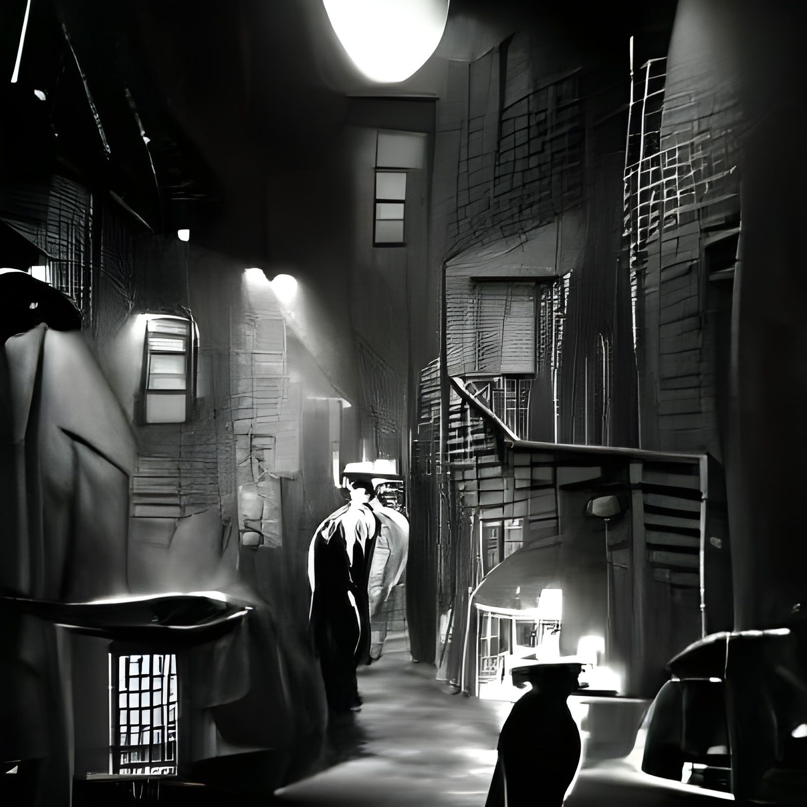 Film Noir Back Alley Concept Art