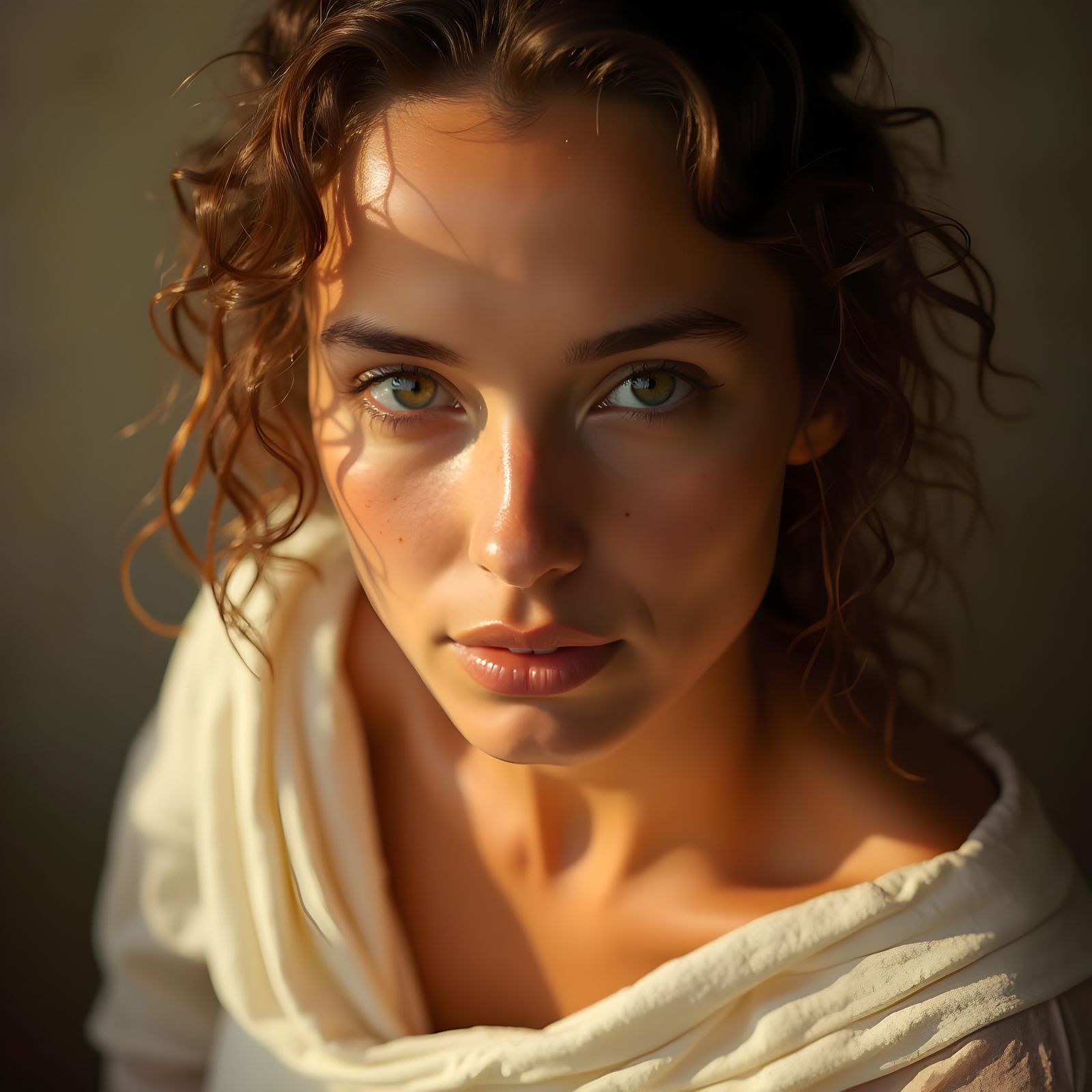 Roman Women Bathing at Sunset Portrait