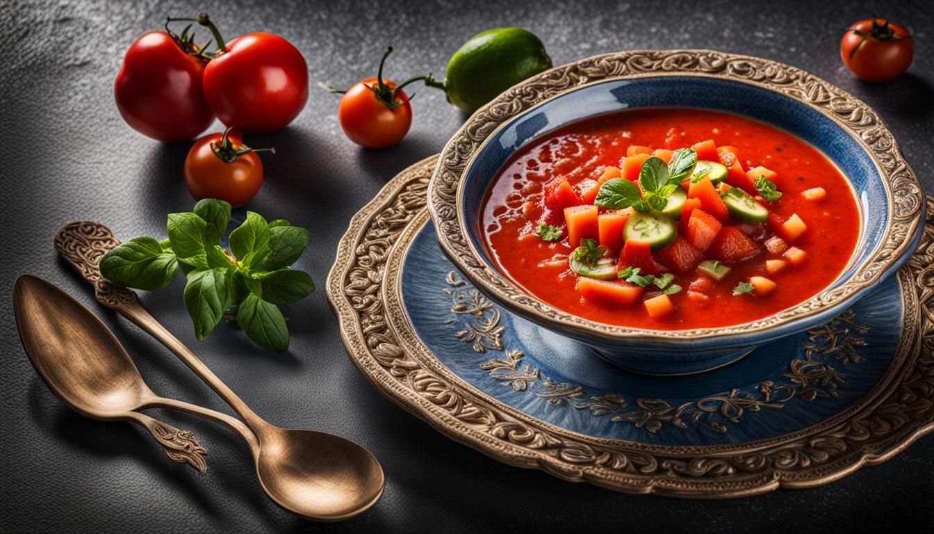 Hyperrealistic Gazpacho Dish in High Definition