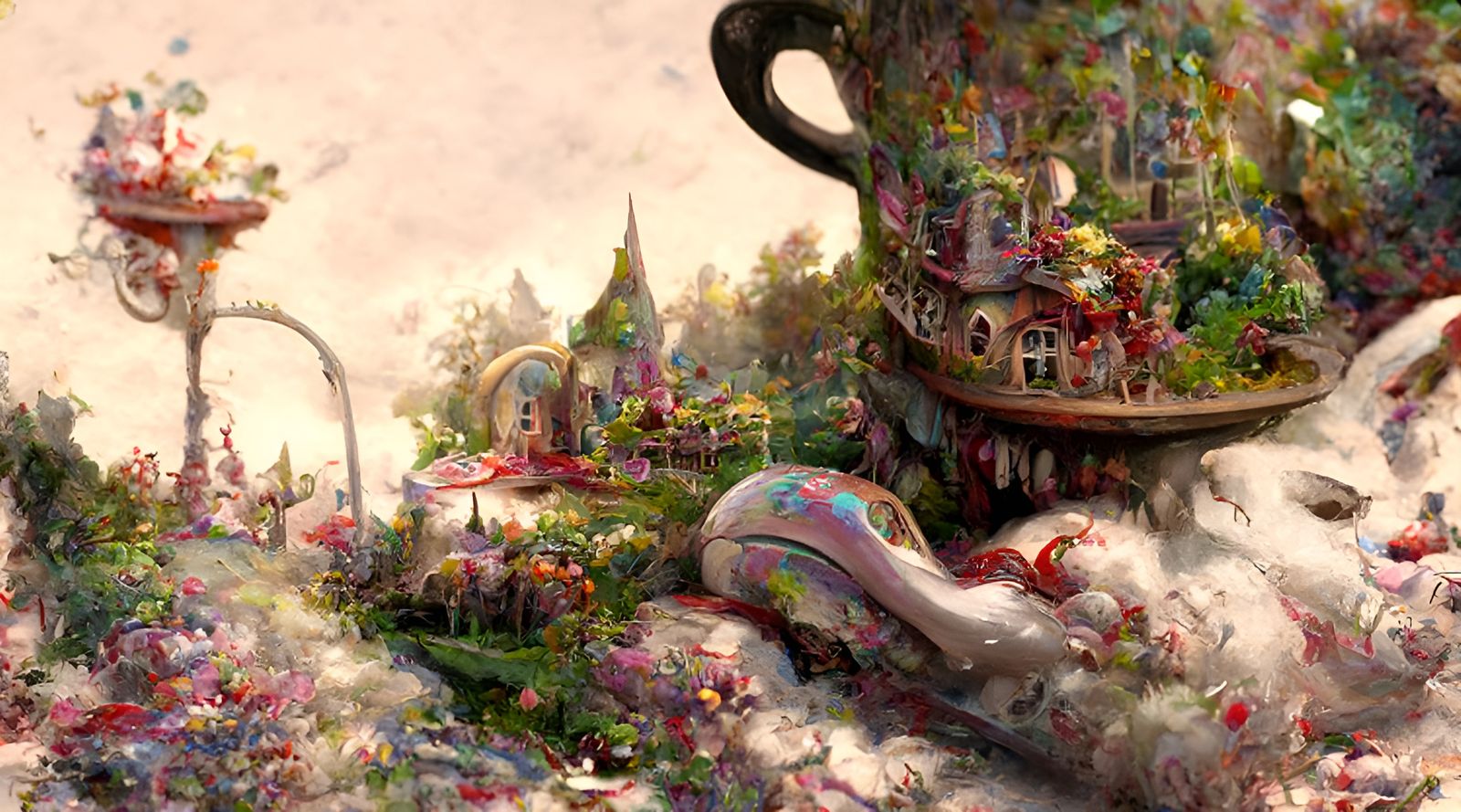 Surreal Alice in Wonderland Theme Park
