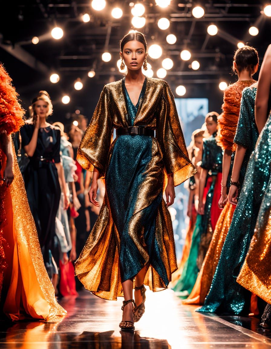 Glamorous Fashion Photography in Cinematic Style