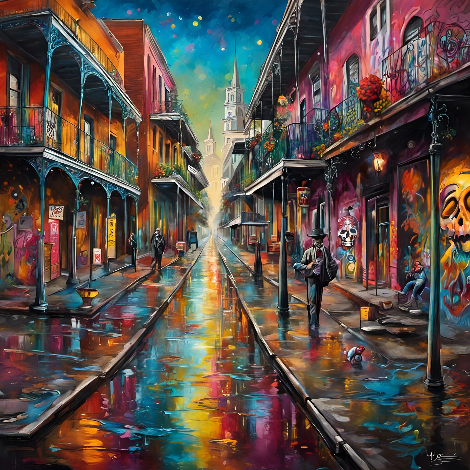 Bourbon Street: A Colorful Dia de Los Muertos