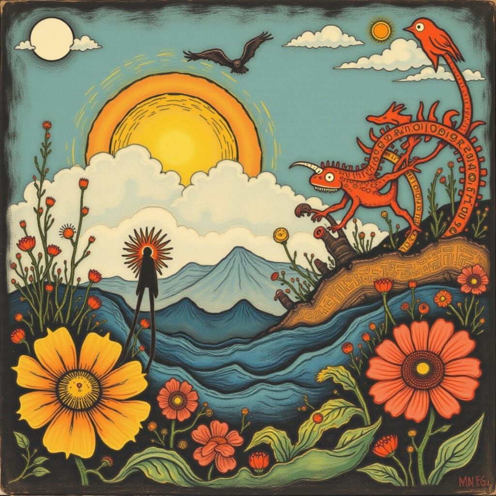 Abstract Ocean Landscape in NolaFyra Style