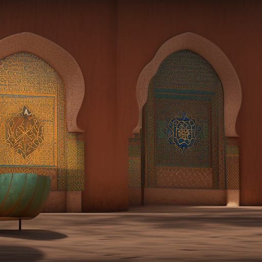 Earth tone Moroccan Building