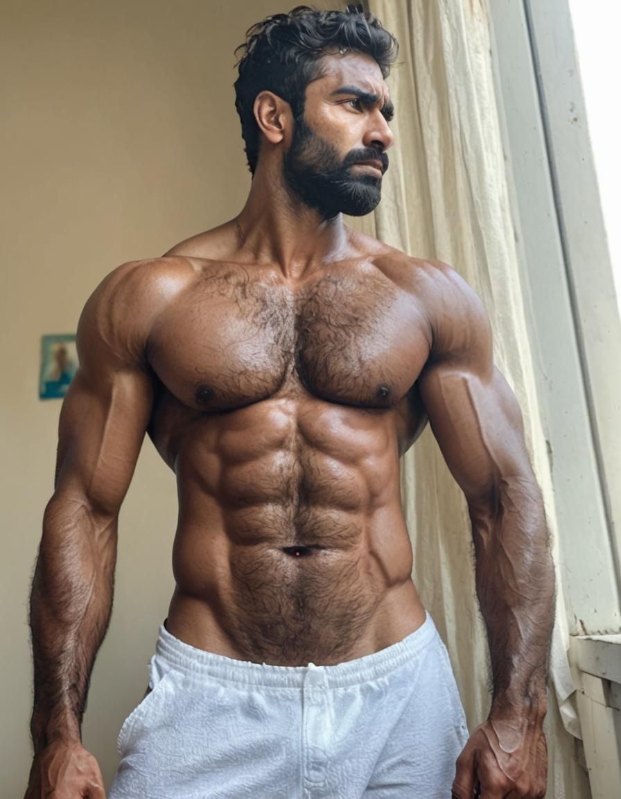 Muscular Indian Man Embodying Strength and Beauty