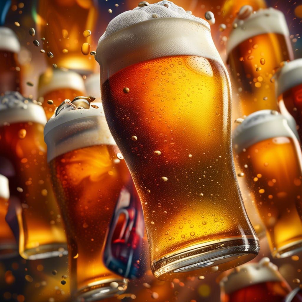 National Beer Day Splash Art Concept