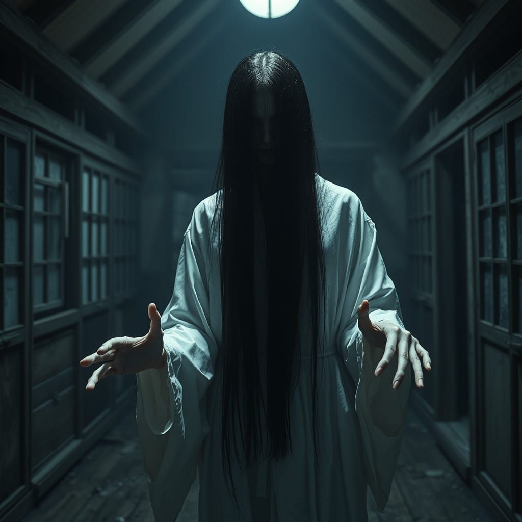 Haunting Japanese Onryo Portrayed in Photorealistic Detail