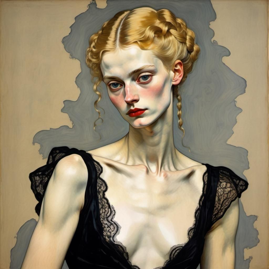 Austro-Hungarian Aristocrat in Late 19th-Century Gown