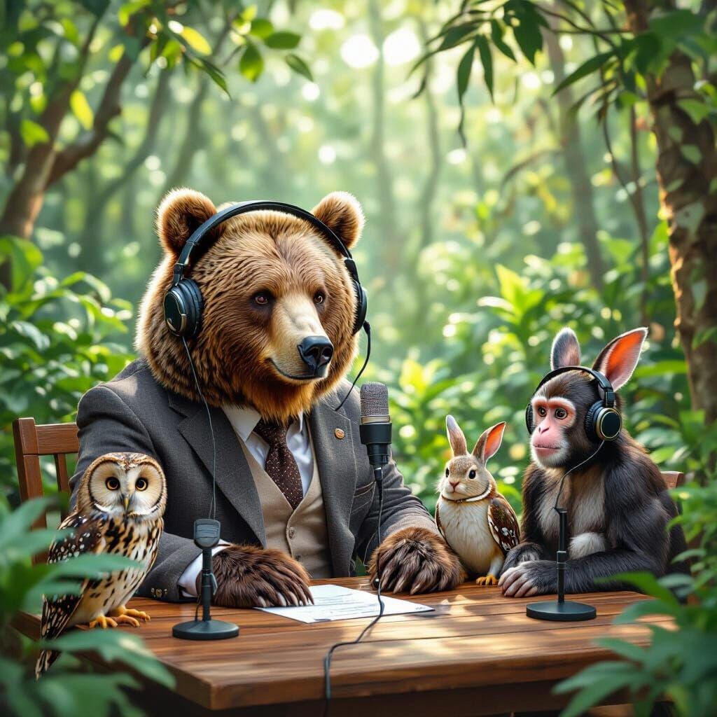 Brown Bear Hosts Jungle Podcast in DSLR Style