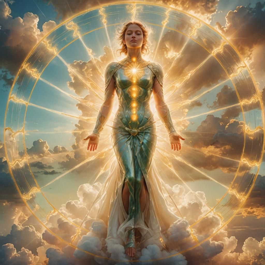 Surreal Female Form with Energetic Glow