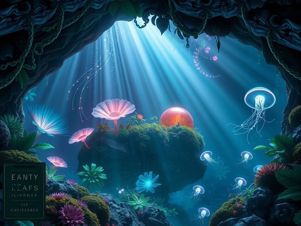 Surreal Prism Labyrinth with Alien Blooms