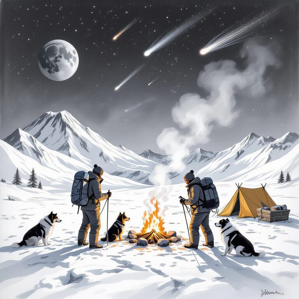 Scientists Search Snowy Volcano for Meteorite in Graphite St...