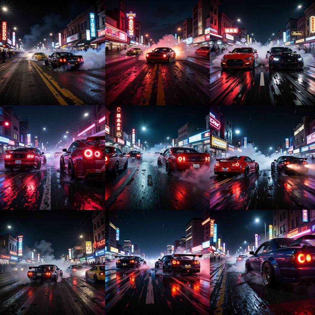 Intense Illegal Street Race Photo