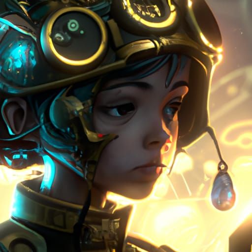 Steampunk Pilot Propaganda Poster in 8K