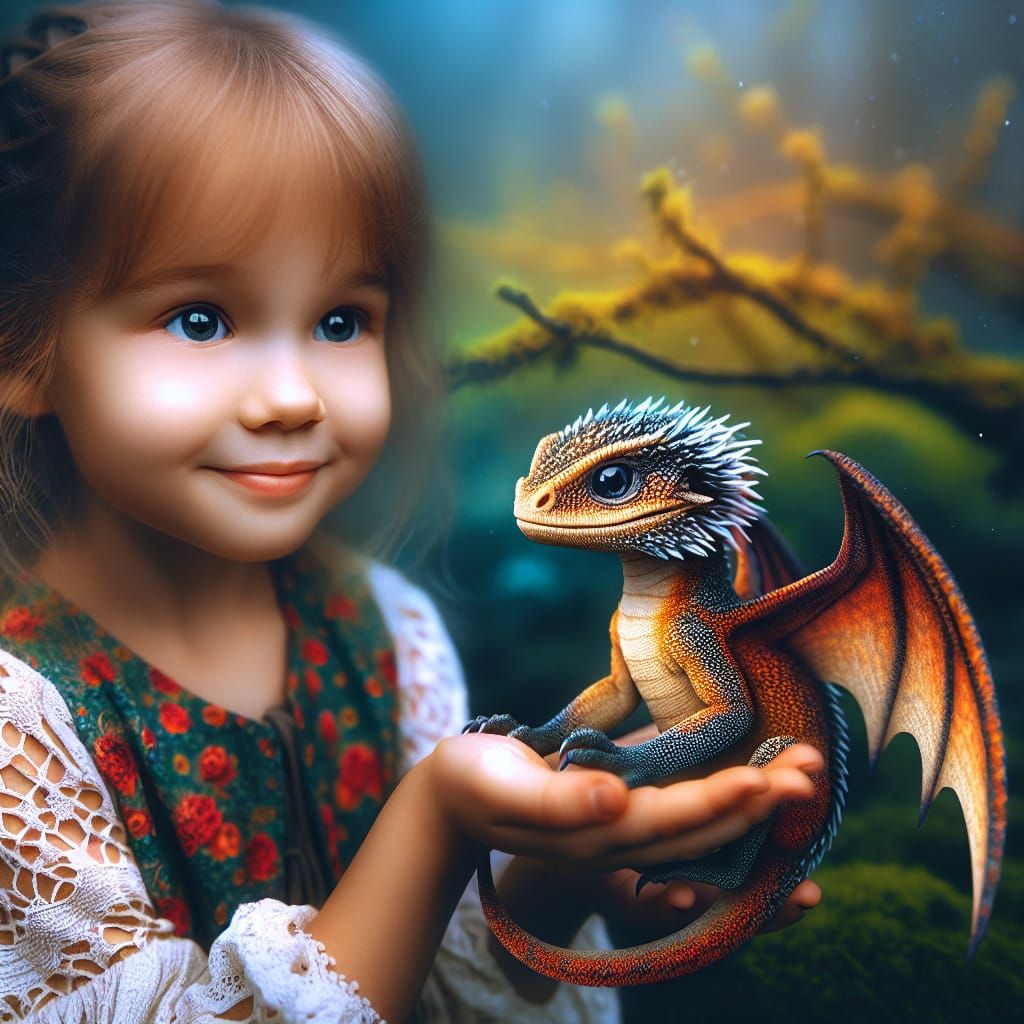 Girl's Unusual Friendship With Baby Dragon