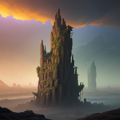 Gnome Artificer's Escape into Neolithic Landscape