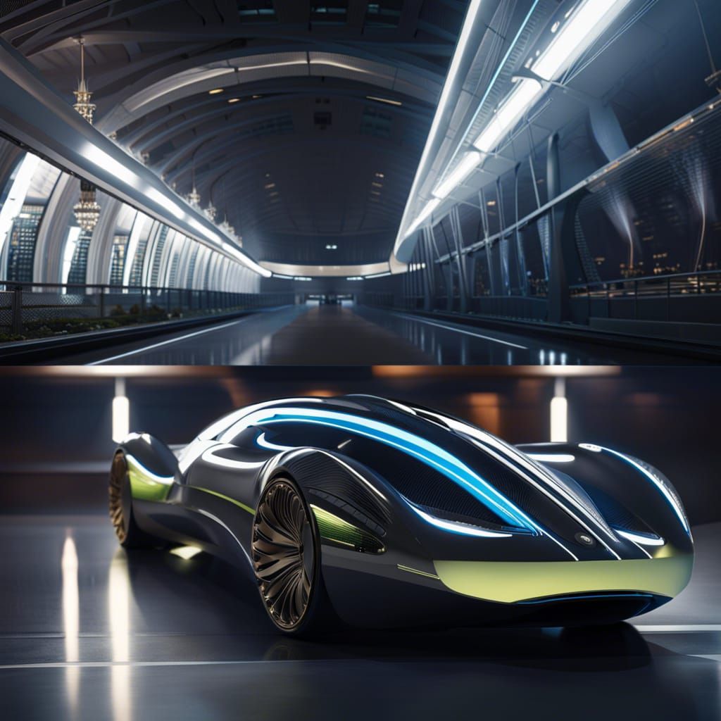 Futuristic High-Speed Transportation System in 8k