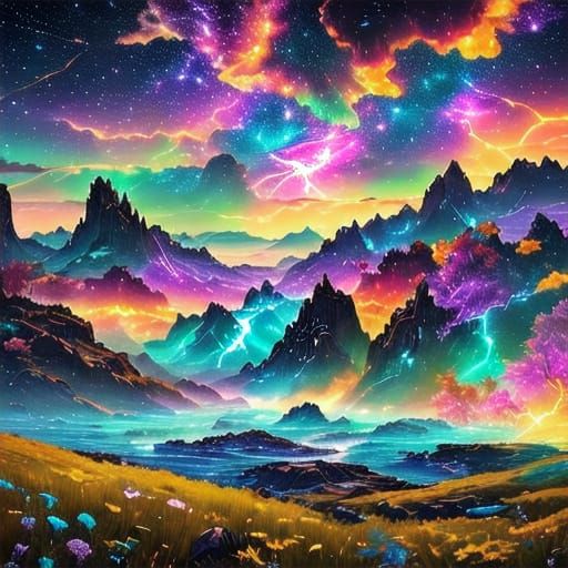 <lora:Landscape:1.0> A grand fantasy scene created by nature...