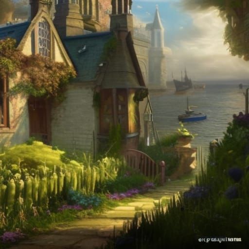 Victorian Seaside Village with Cottage Garden