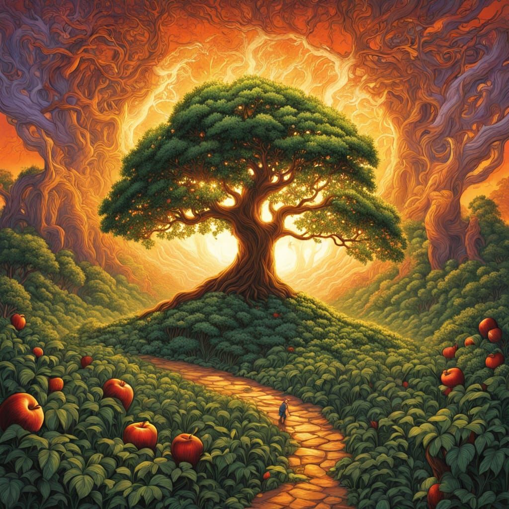 Glowing Apples in Paradise: A Comic Book Masterpiece