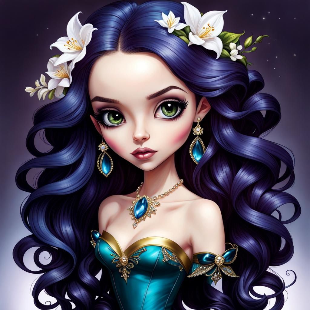 Ethereal Portrait in a Neo-Gothic Style