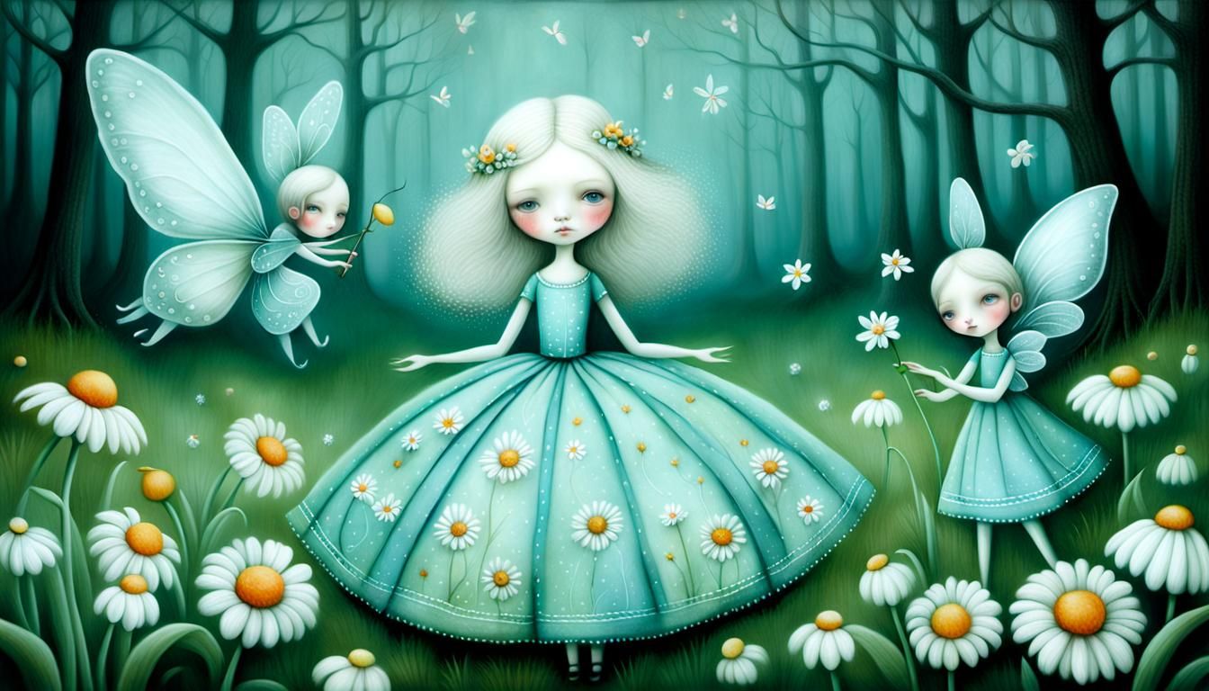 8 Pictures (5): Durch Licht und Schatten, zart und fein
huscht eine Fee mit Elbenschrein.