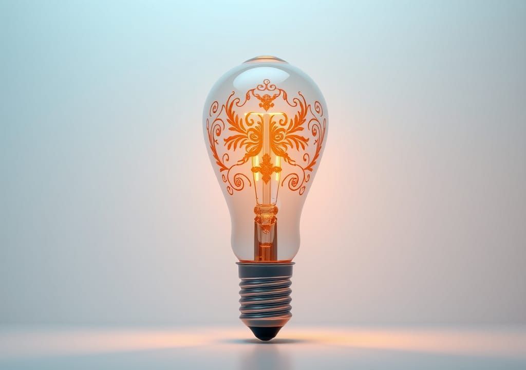 Intricate Light Bulb Moment in 8k Matte Painting