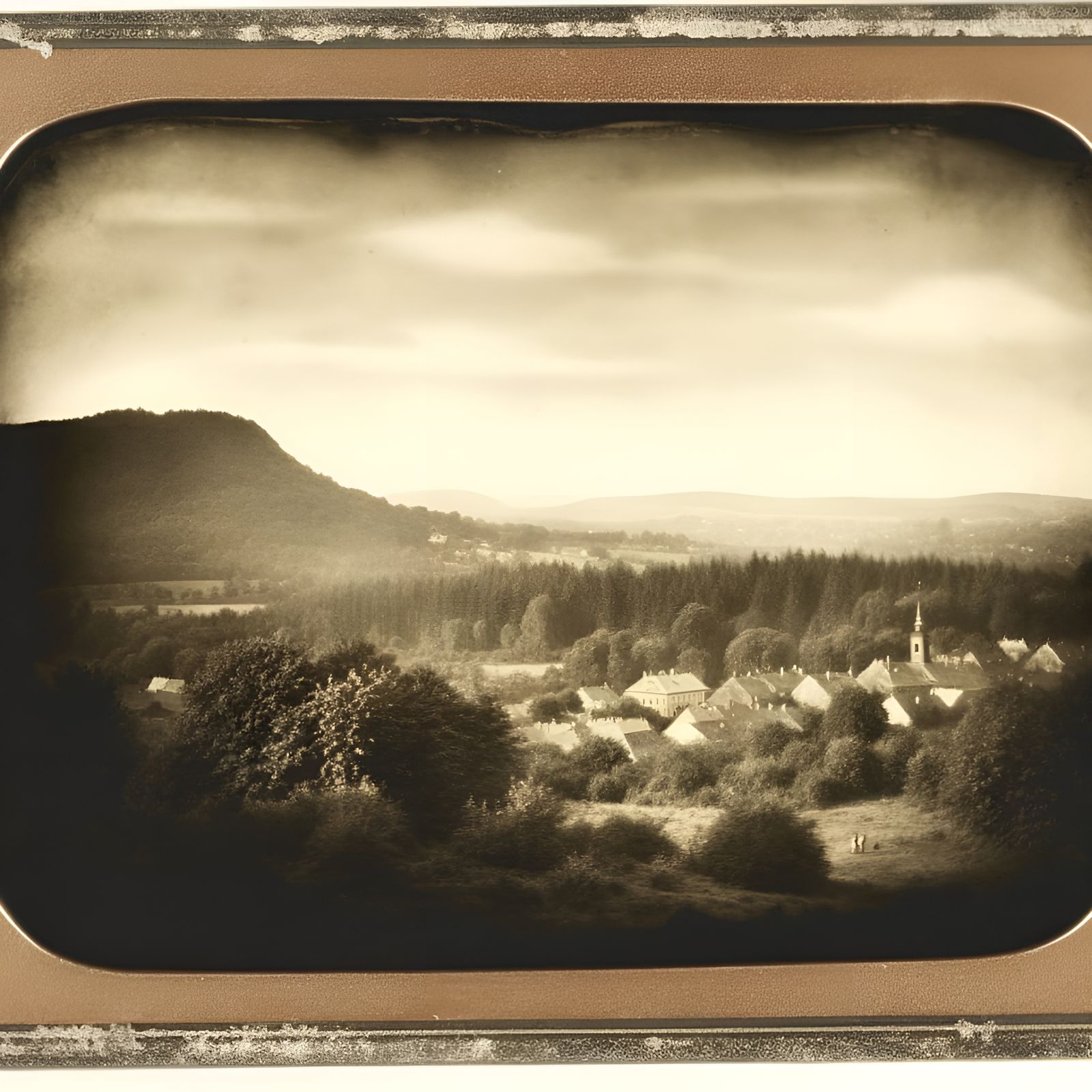 19th Century Daguerreotype of a Country Town