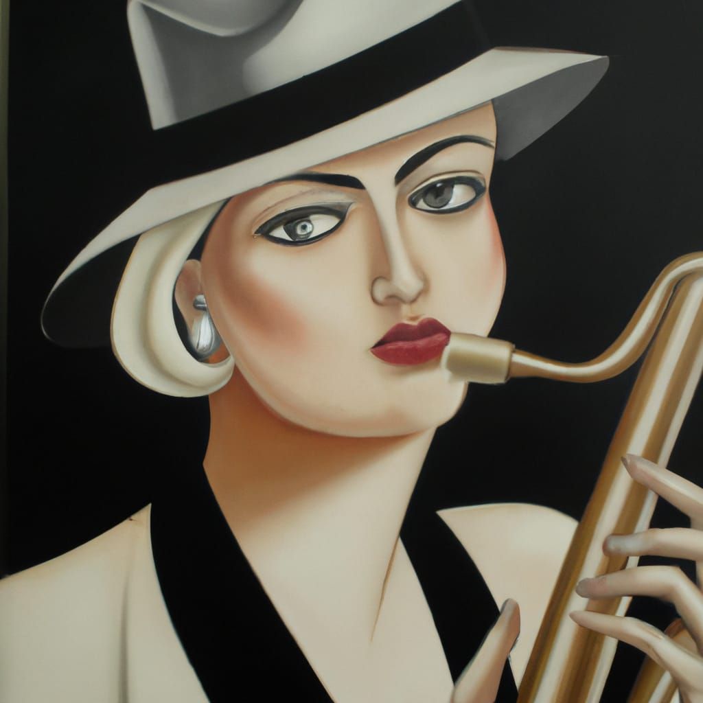 Jazz Musicians in Art Deco Style