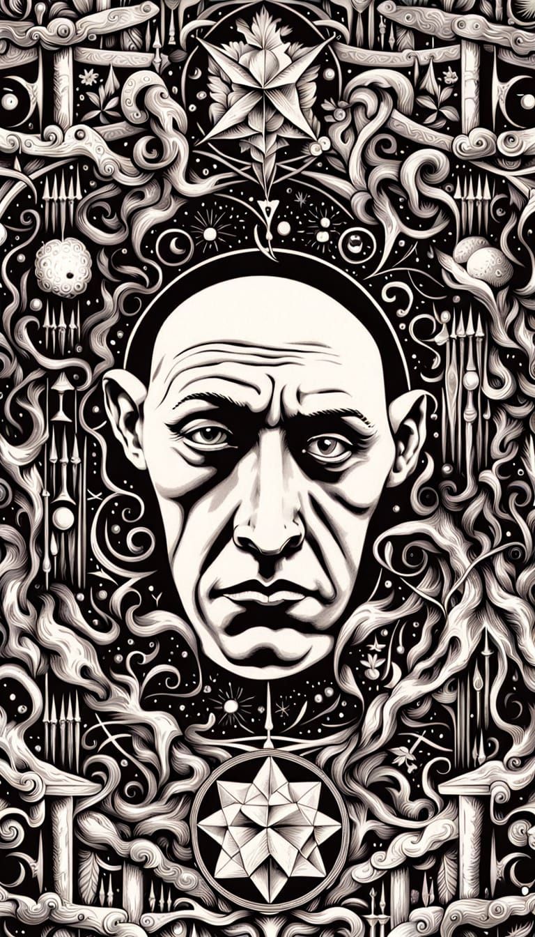 Escher-Inspired Optical Art: Lovecraftian Geometry