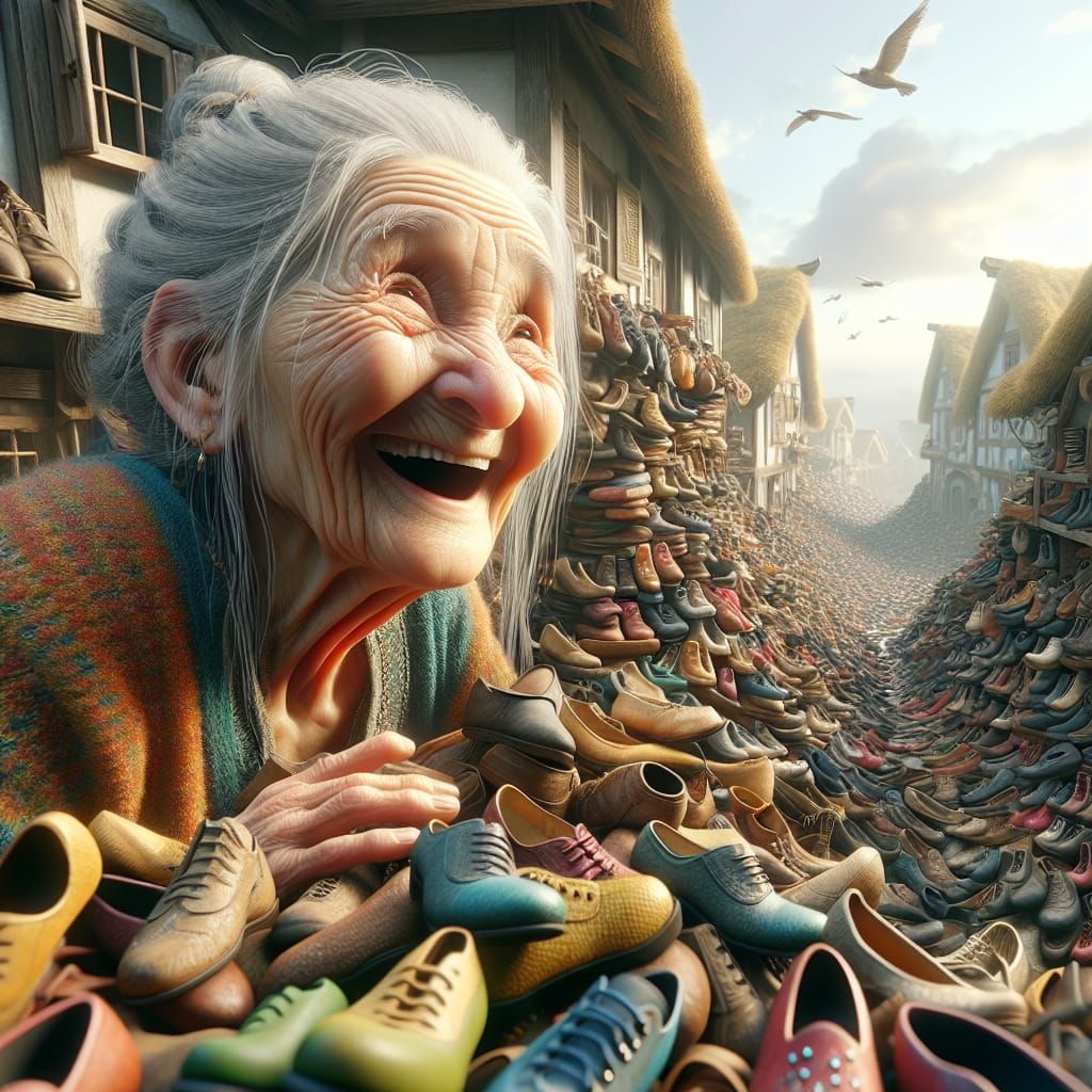Joyful Old Woman's Shoe House in 3D