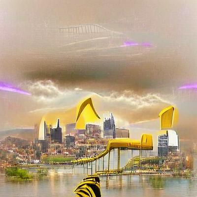 Futuristic Pittsburgh Skyline
