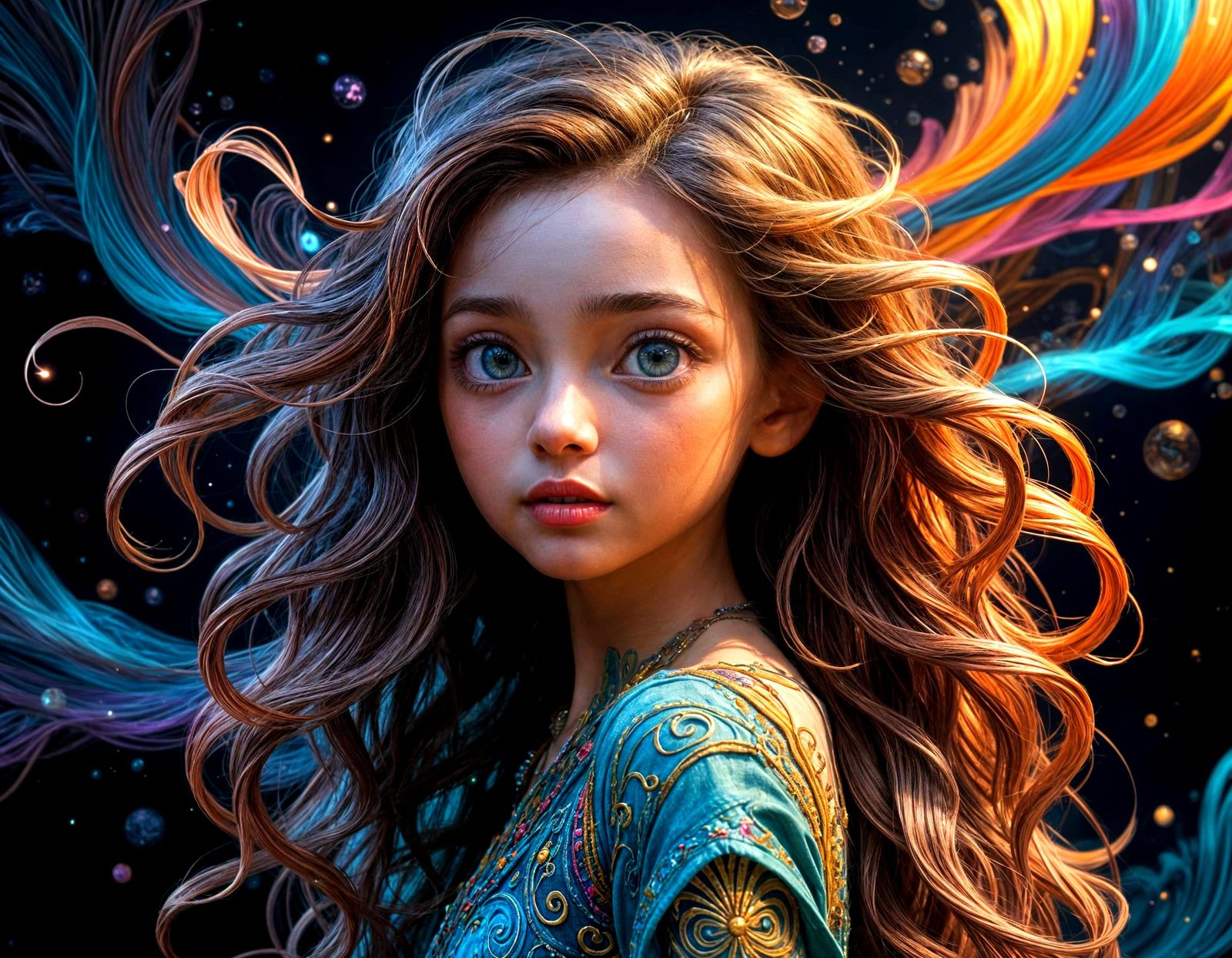 Whimsical Creature in Vibrant Dreamscape