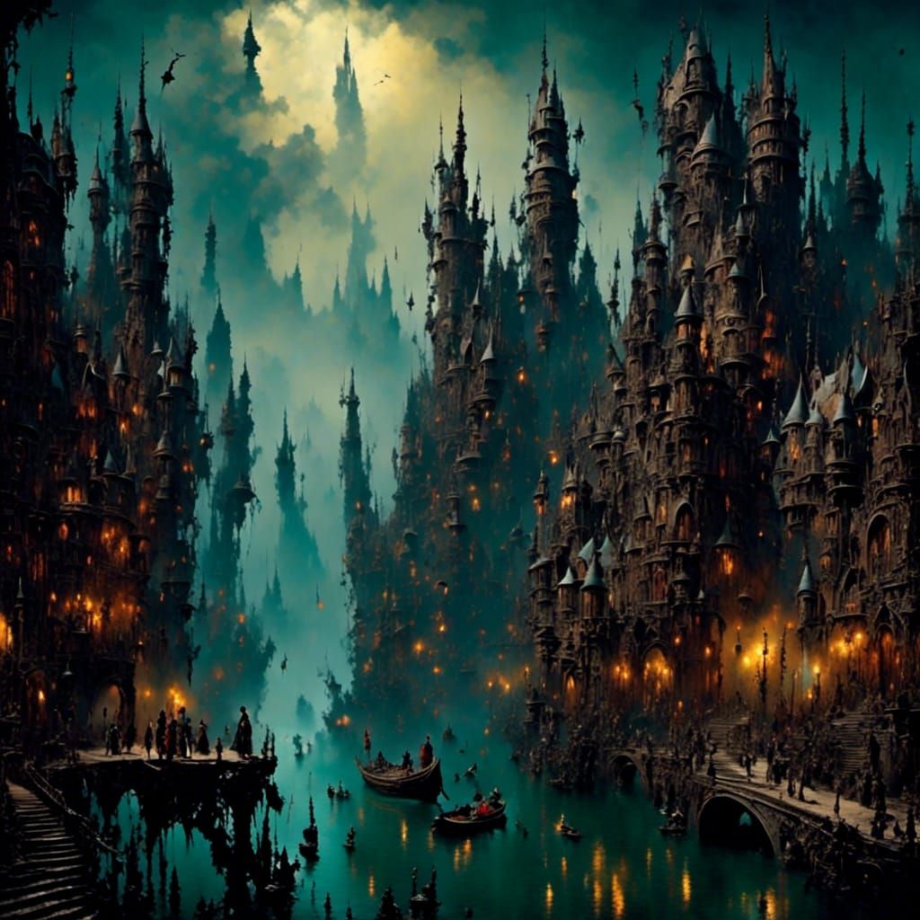 Fantastical Matte Painting in Deep Color
