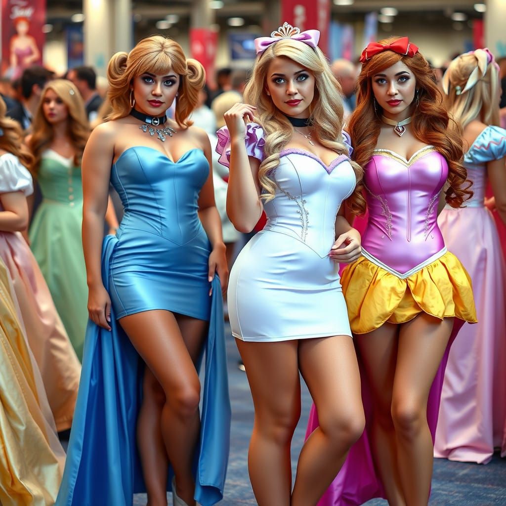 Disney Princesses in Seductive Cosplay Attire
