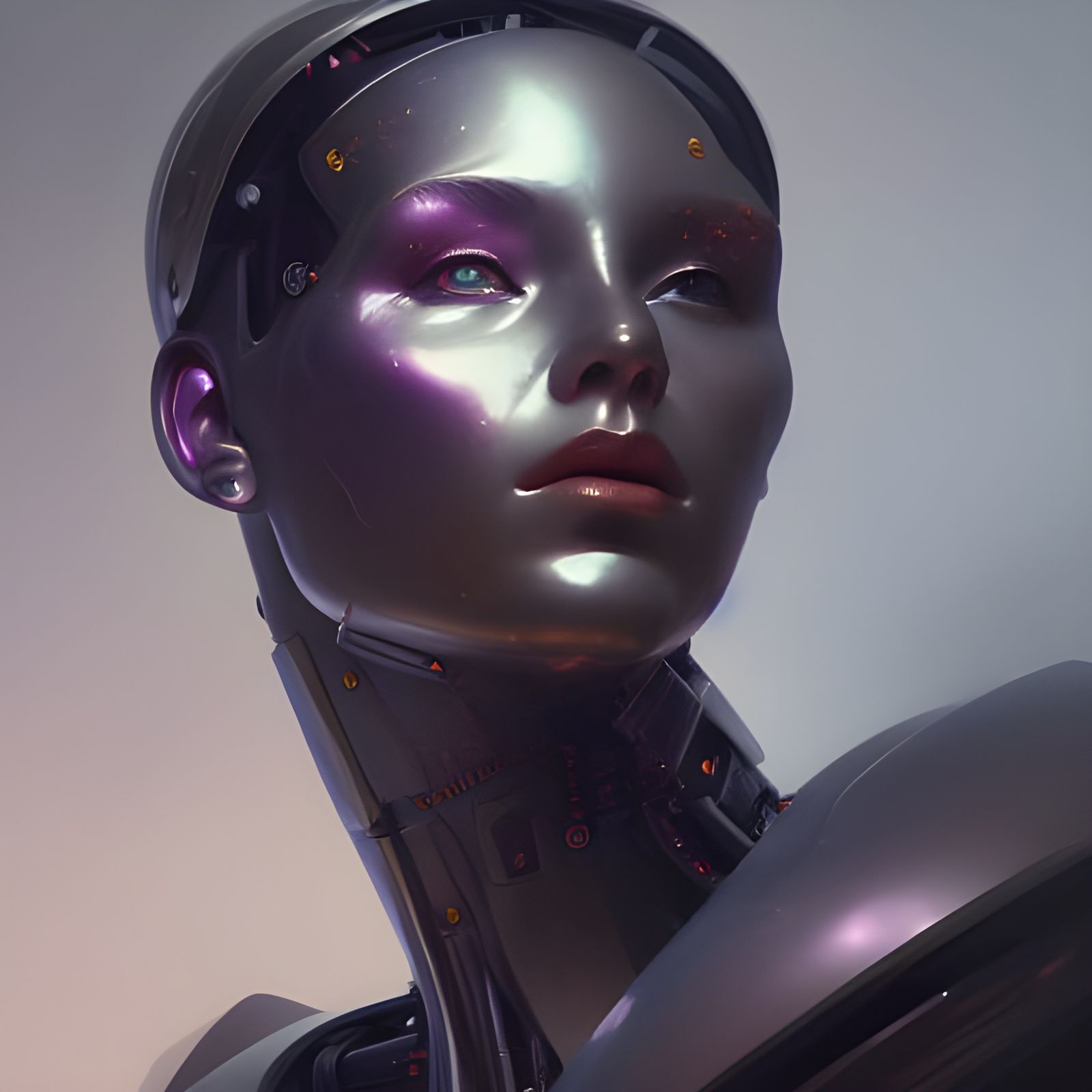 Hyperdetailed Robot Portrait in Digital Art Style