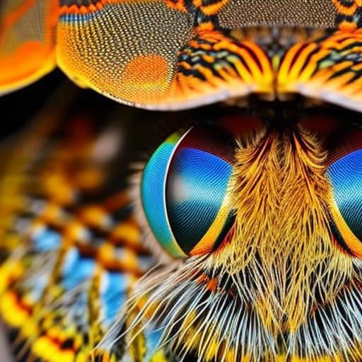 Butterfly face closeup