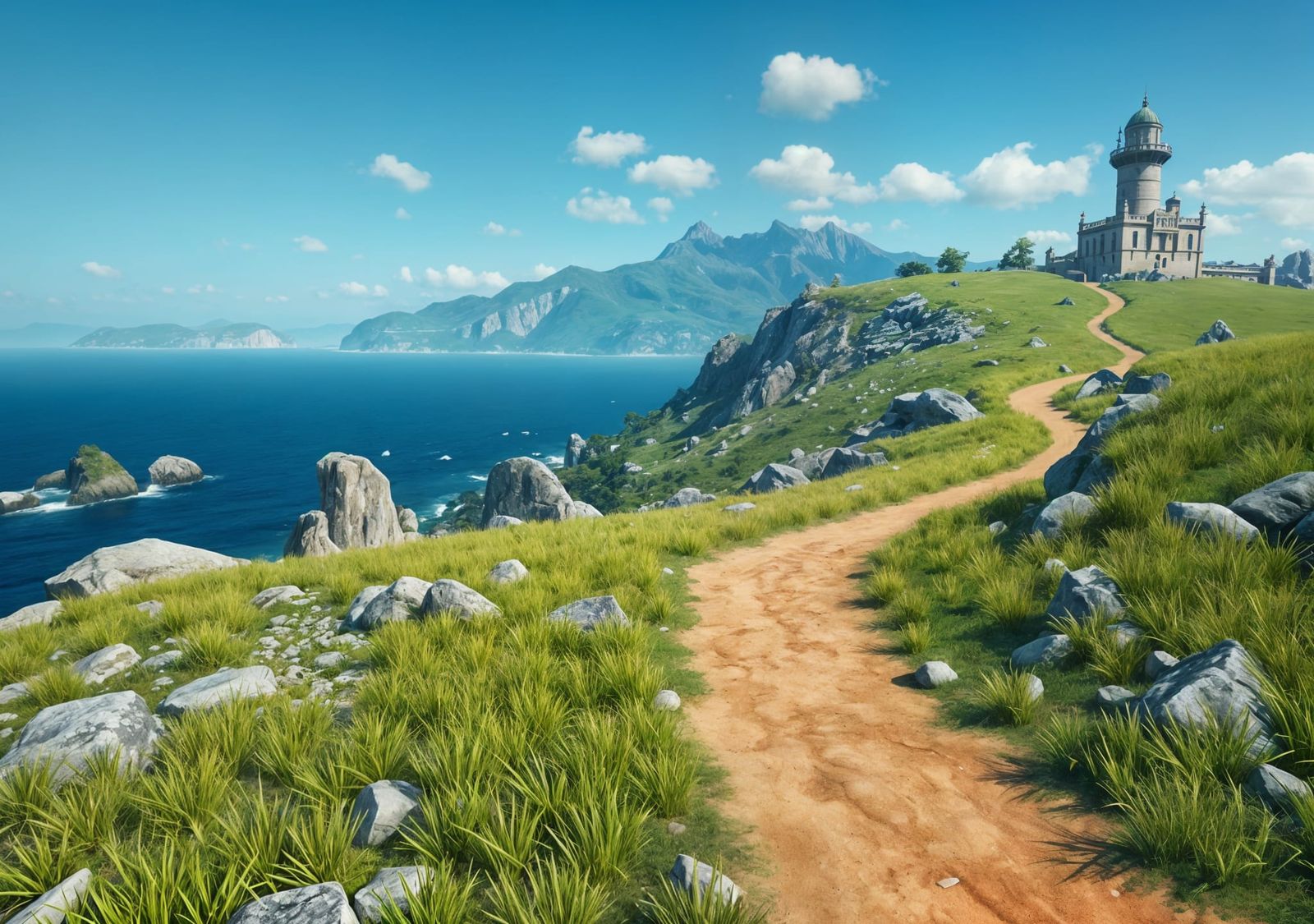 Final Fantasy XIV Inspired Ocean Landscape