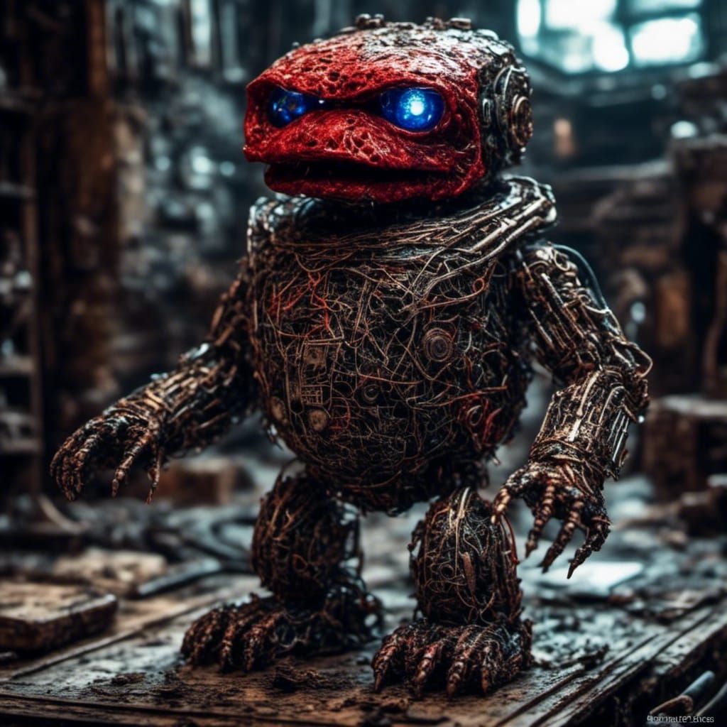 Cybernetic Terminator Elmo Character