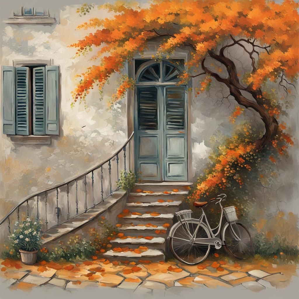 Whimsical Scene with Stairs as Surreal Digital Art