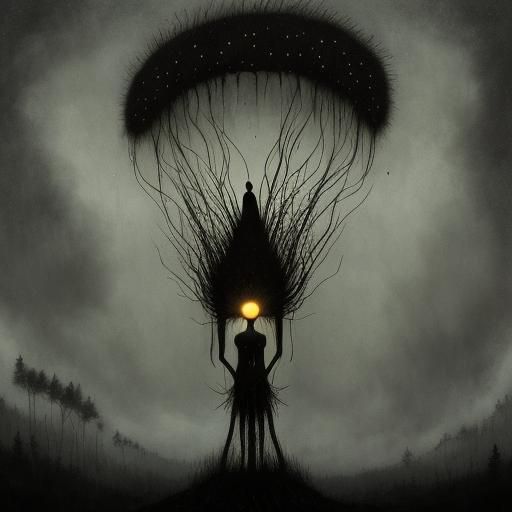 Surreal Image of Anguish and Despair