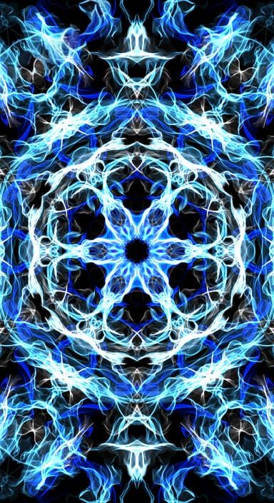 Abstract Winter Halo in Flowing Silk Style