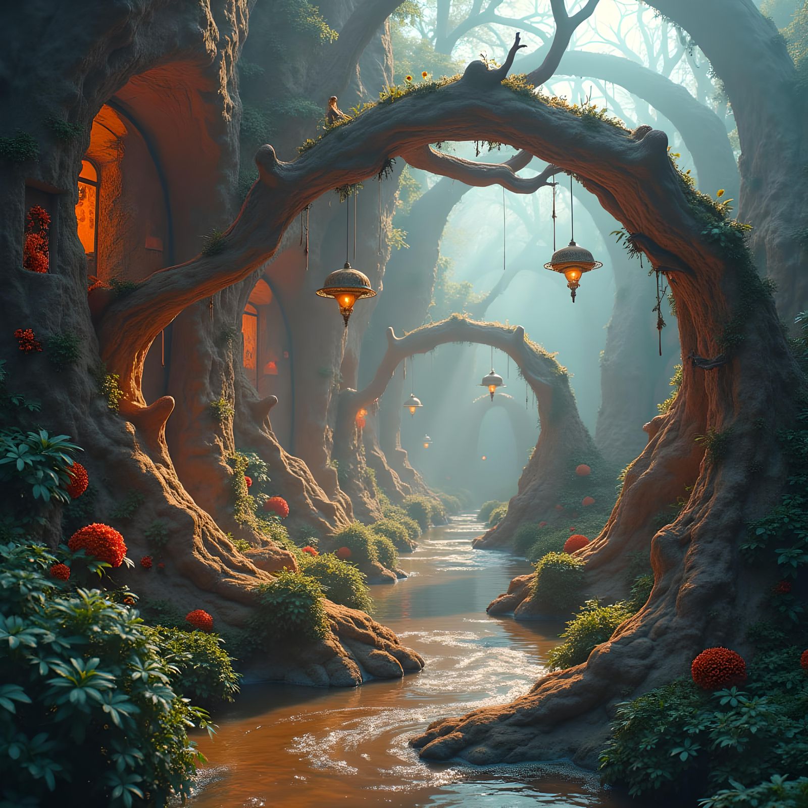 Dreamlike Venice Shire Fusion Landscape