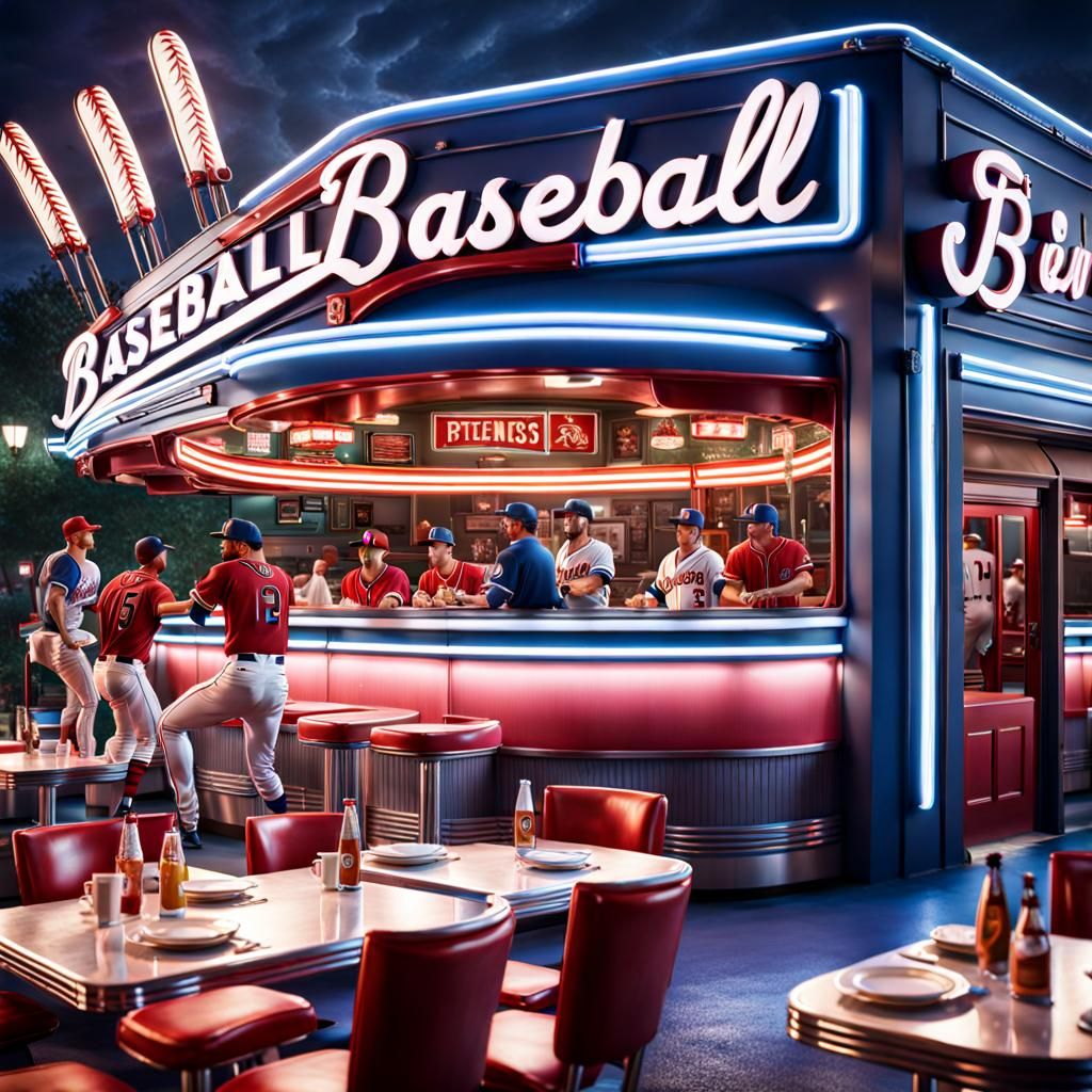 Enemies on the field, baseball fanatics and friends off it in the baseball diner