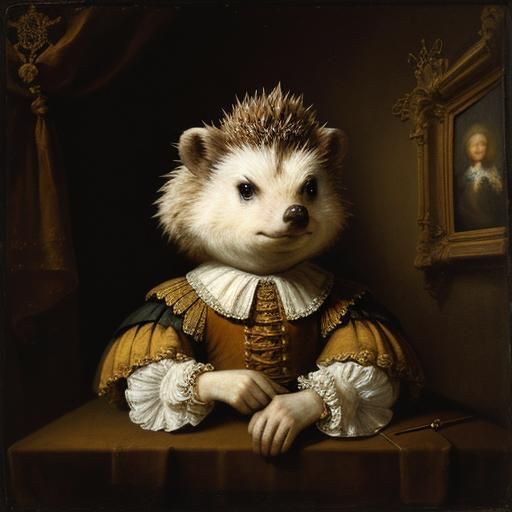 Grieving Hedgehog: A Baroque Style Masterpiece