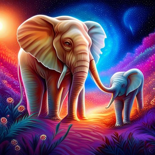 Mouse Elephant Friendship: a Cosmic Illustration