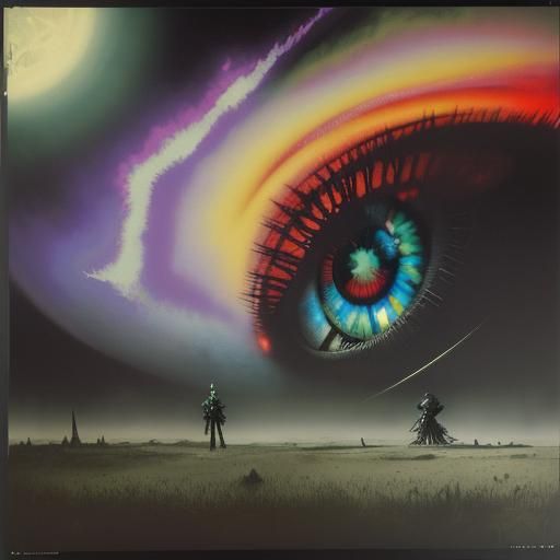 Disturbing Demonic Figure in Analog Horror Style